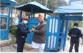 प्रमुख जिल्ला अधिकारीबाट जिल्ला प्रहरी कार्यालय मनाङको निरिक्षण २०७८/०५/२८