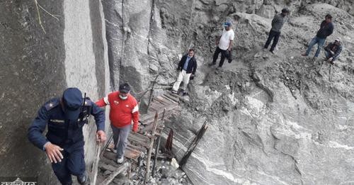 बाढी तथा पहिरोबाट भएको क्षतिको मनाङ जिल्लामा गरिएको निरिक्षण